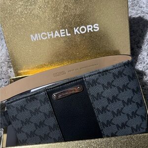 Michael Kors Black and Gray buckle bag small